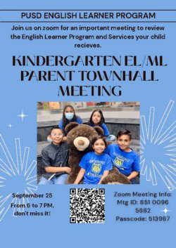 EL/ML Parent Townhall Meeting Flyer Info